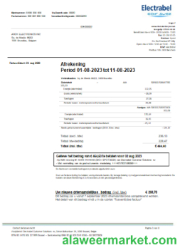 Electrabel SA electricity utility business bill, SCR